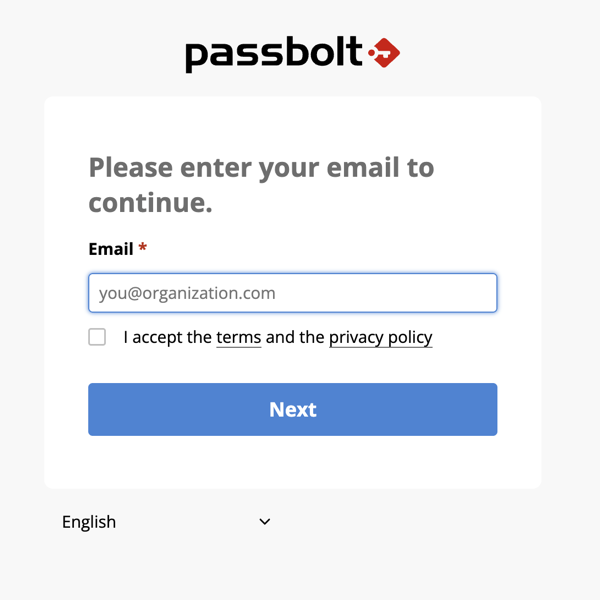 Passbolt register again.